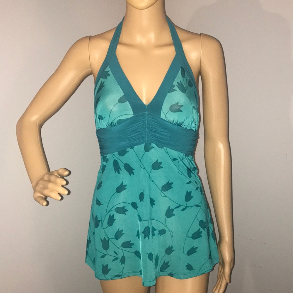 Turquoise halter top